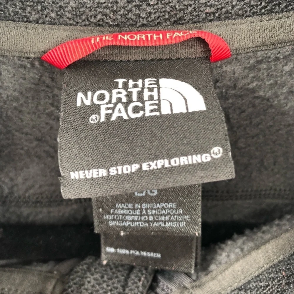 THE NORTH FACE Full Zip Sweatshirt Men L Grey Pockets Outdoor Active Layer Gray